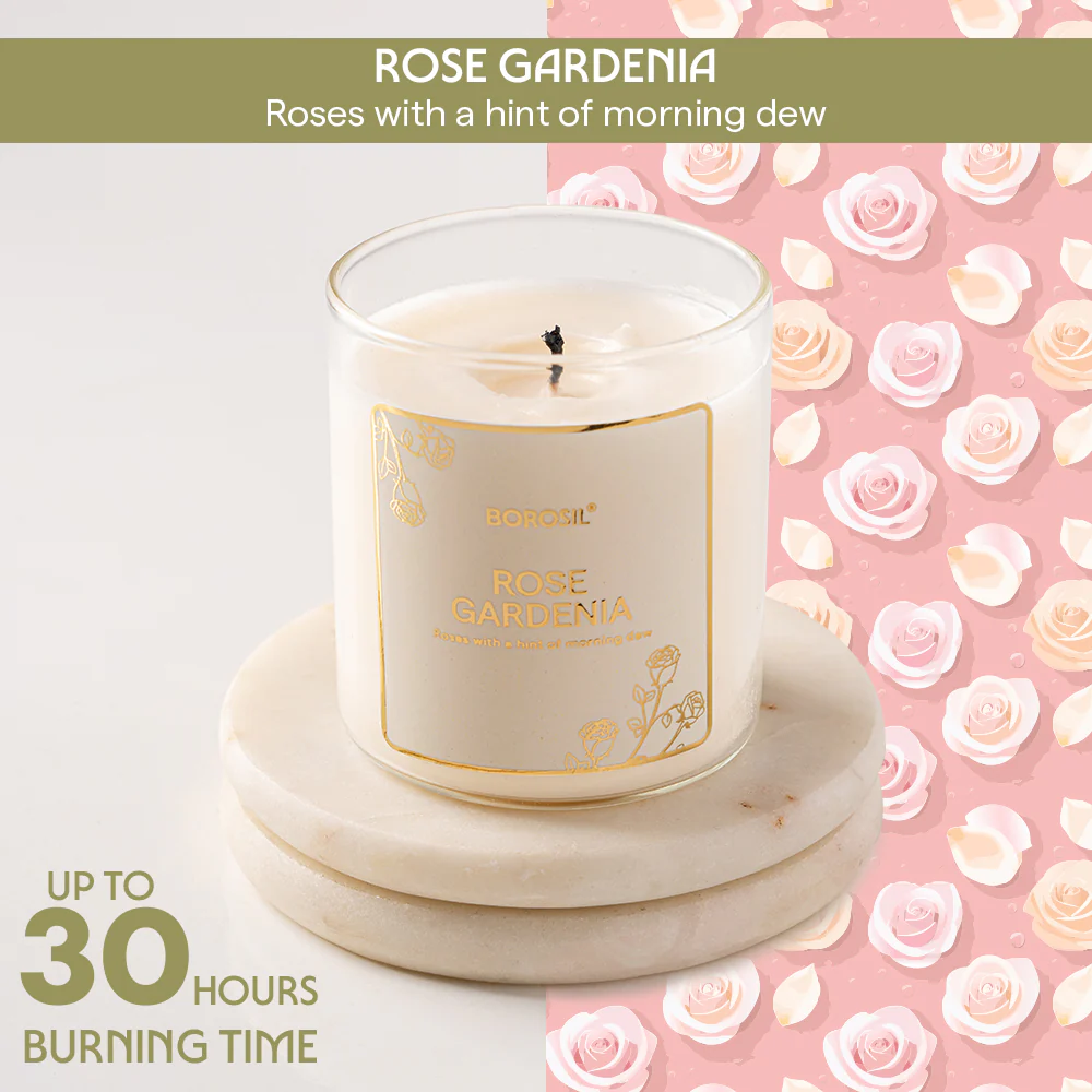 Rose Gardenia Soy Wax Candle - Image 4