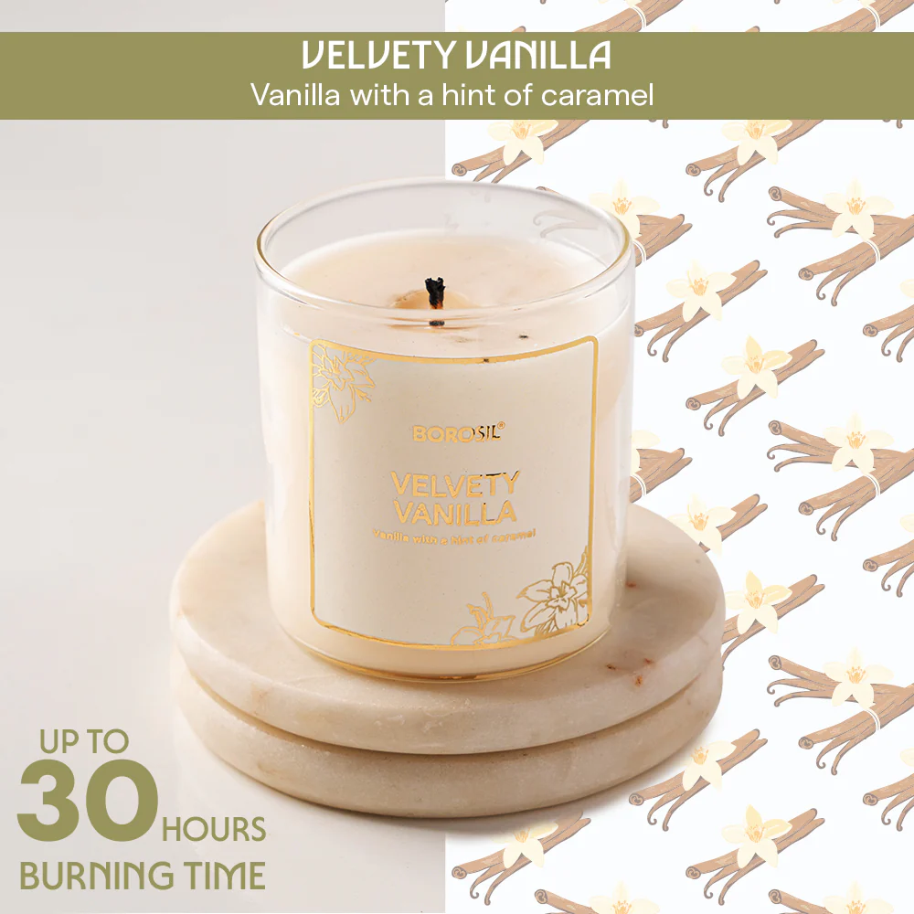 Velvety Vanilla Soy Wax Candle - Image 4