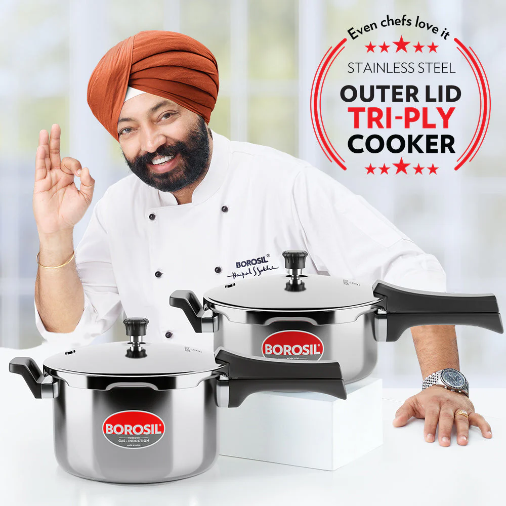 Presto Triply Outer Lid Pressure Cooker - Image 9