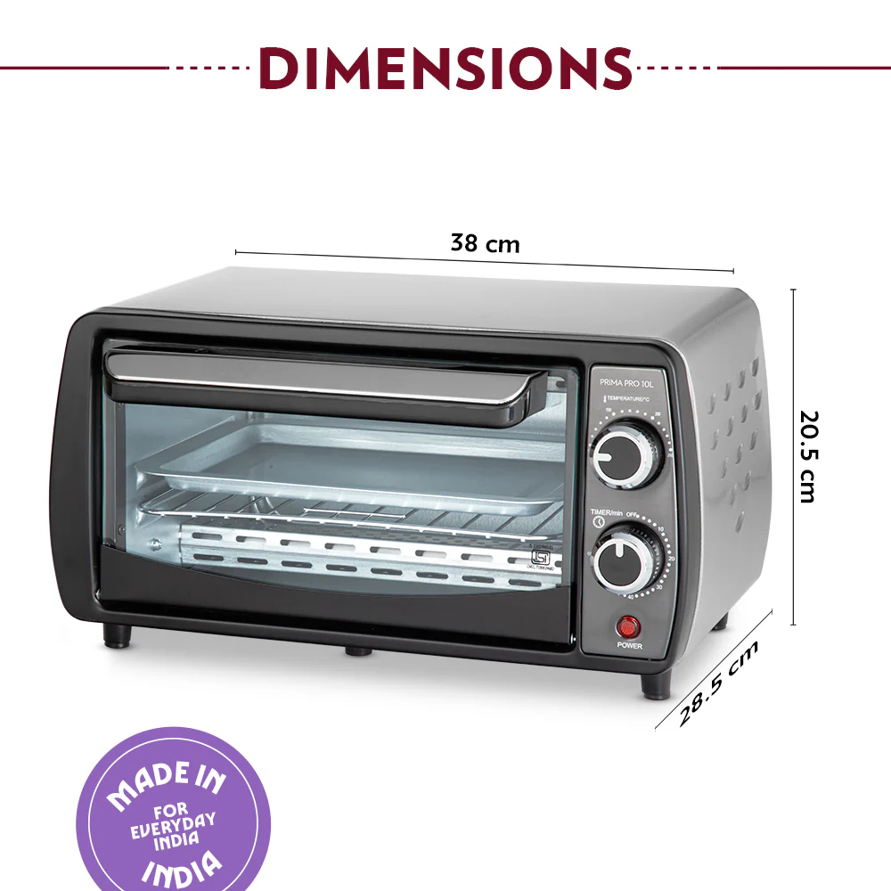 Prima Pro 10L Oven Toaster Griller (OTG) - Image 3