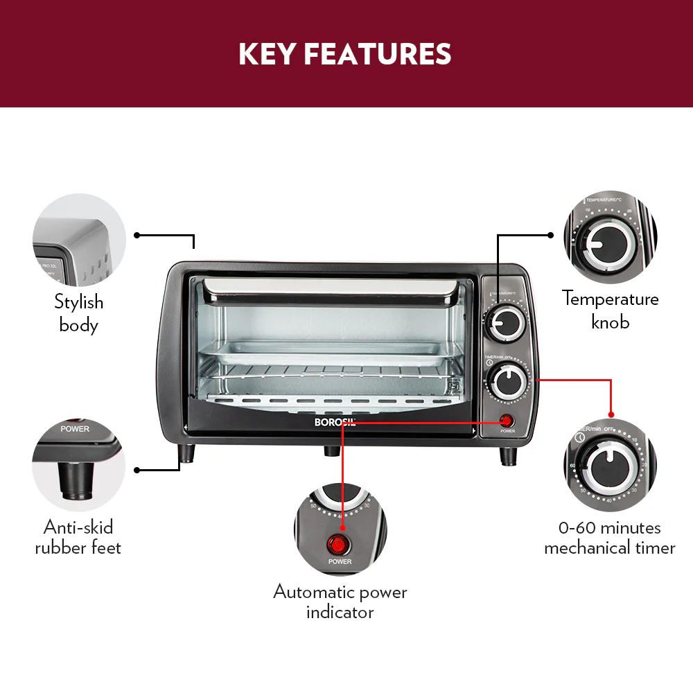 Prima Pro 10L Oven Toaster Griller (OTG) - Image 6