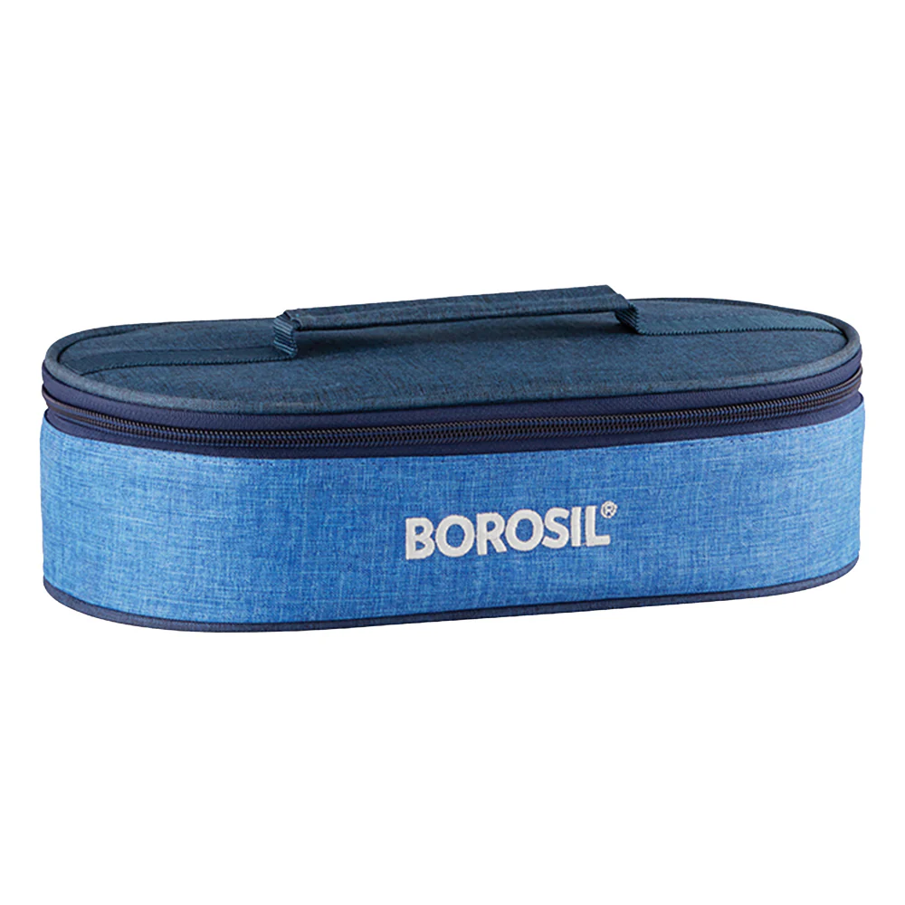 Borosil Prime Flat Lunch Bag, Round, For Set of 2, (400ml) (Only Bag) - Image 2