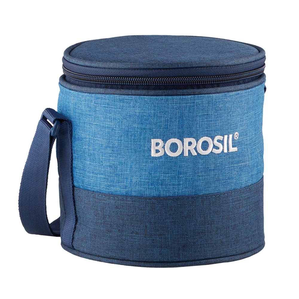 Borosil Prime Tall Lunch Bag, Round, For Set of 2, (400ml) (Only Bag) - Image 2