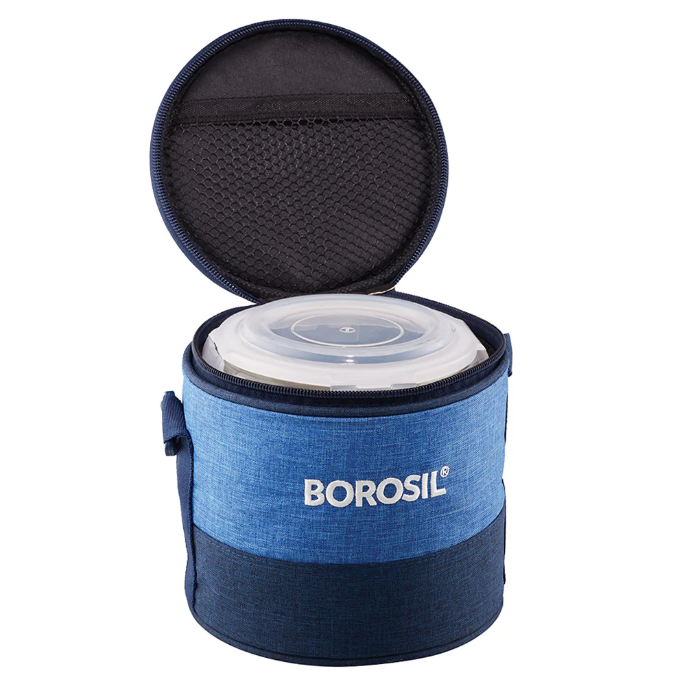 Borosil Prime Tall Lunch Bag, Round, For Set of 2, (400ml) (Only Bag) - Image 5