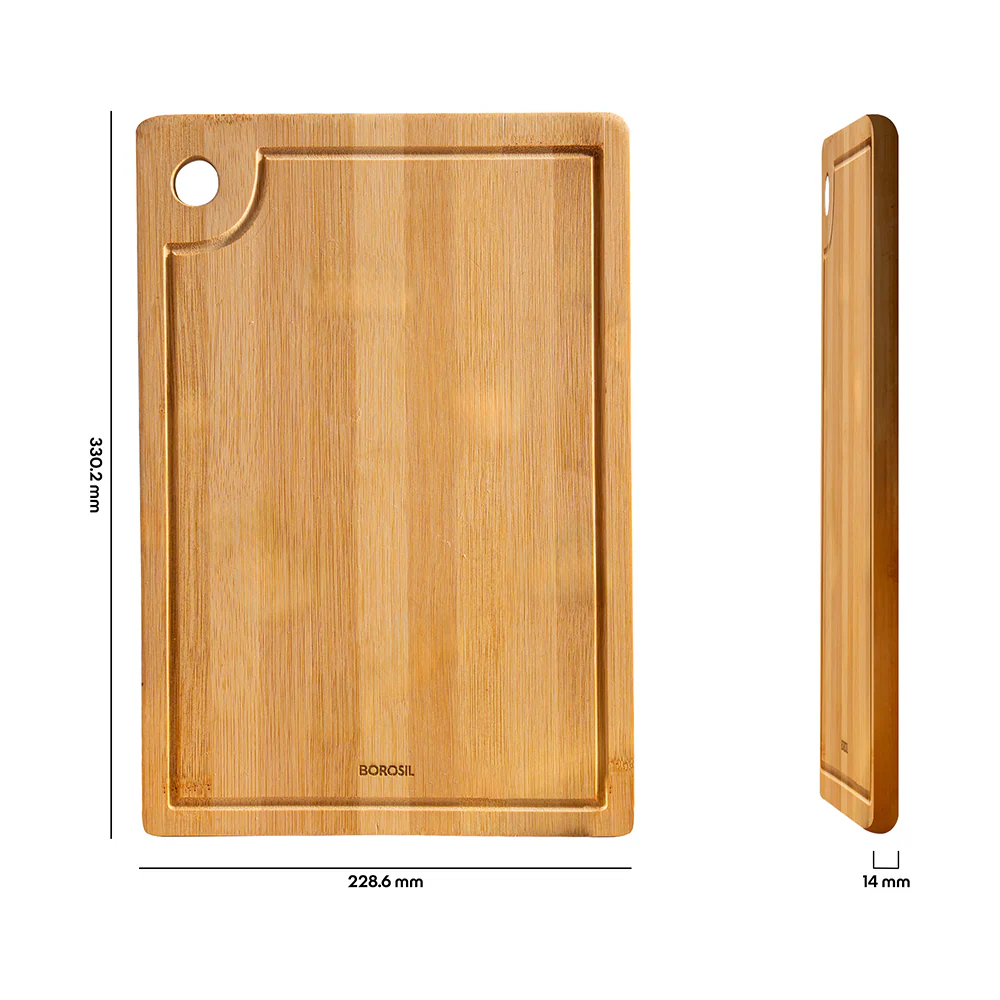 Bamboo Wood Chopping Board with Grooves - Image 2