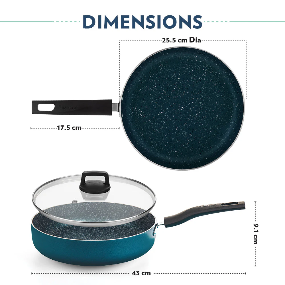 Pro Chef Nonstick Deep Pan with Lid - Image 4