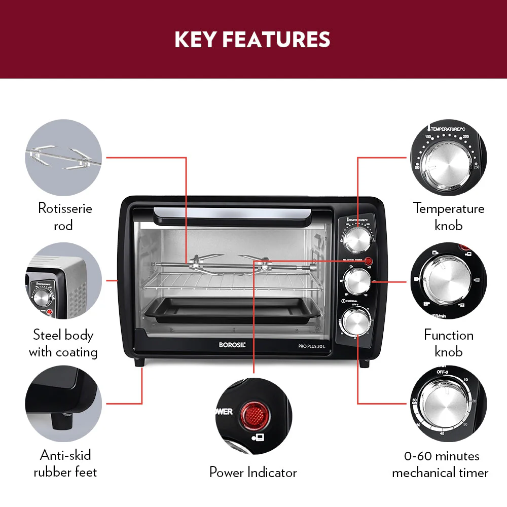 ProPlus 20 L Oven Toaster Griller (OTG) - Image 9