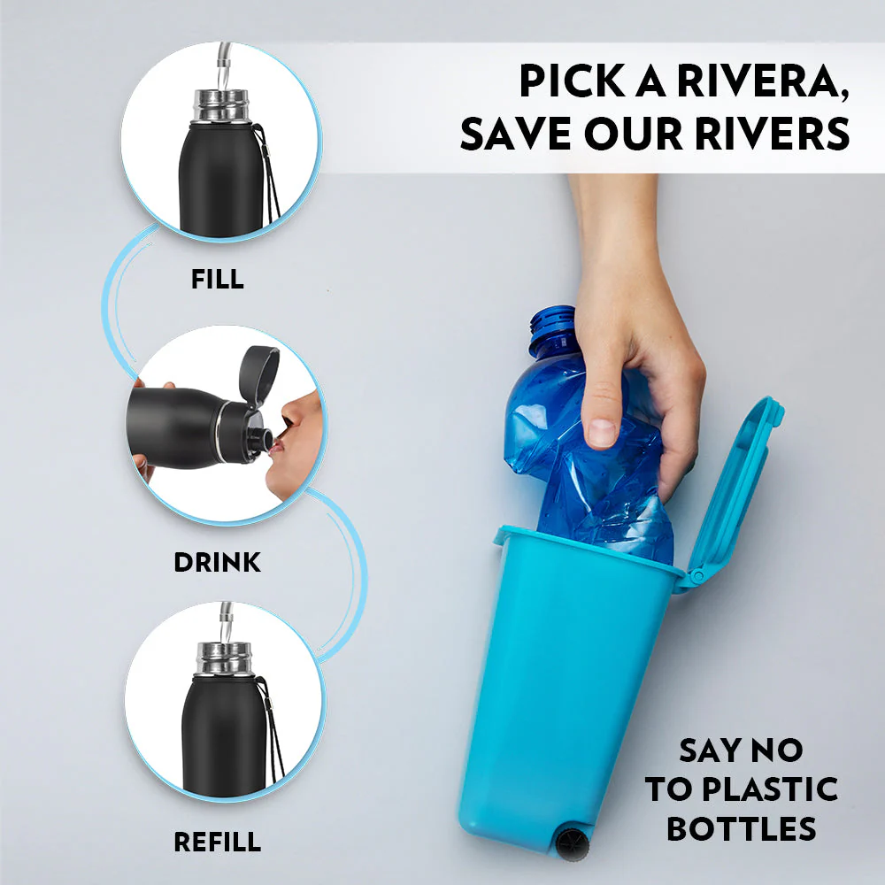 Personalised Rivera Bottle, Black - Image 6