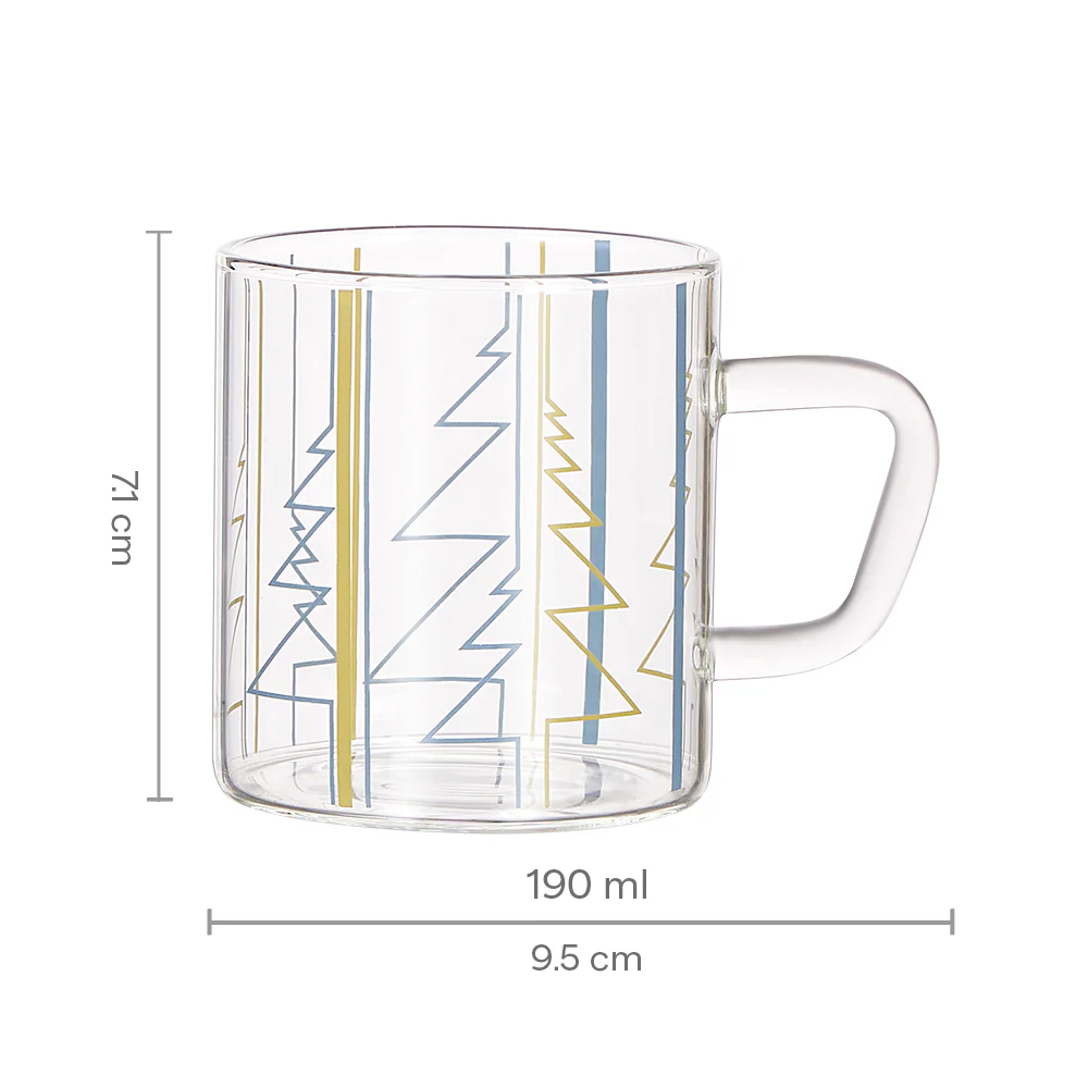 Borosil Sintra Classic Glass Mug Set - Image 2