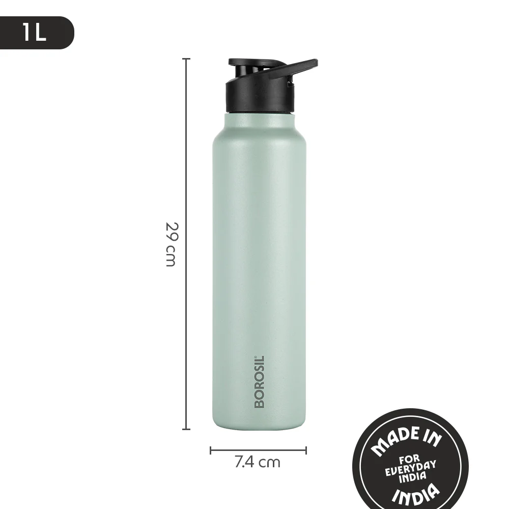 SipFresh Stainless Steel Single Wall Bottle, Mint - Image 3