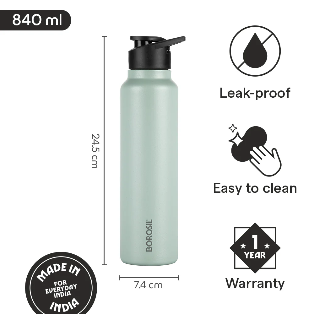 SipFresh Stainless Steel Single Wall Bottle, Mint - Image 11