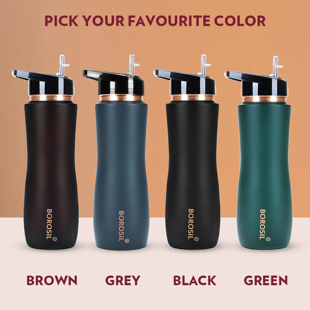Sipper Copper Bottle, Brown - Image 10