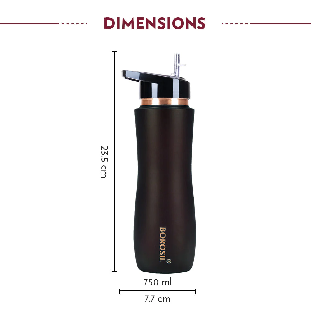 Sipper Copper Bottle, Brown - Image 3