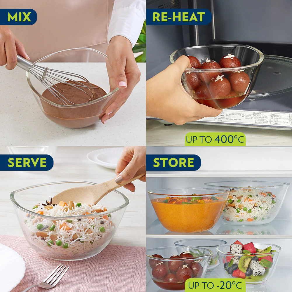 Square Mixing & Serving Bowl, 500ml - Image 6