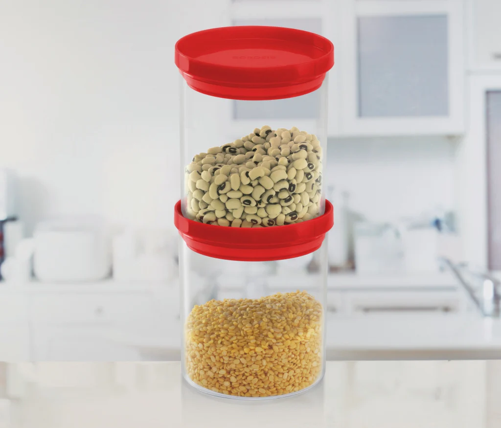 Stack and Store Classic Glass Jar with Red PP Lid - Image 5
