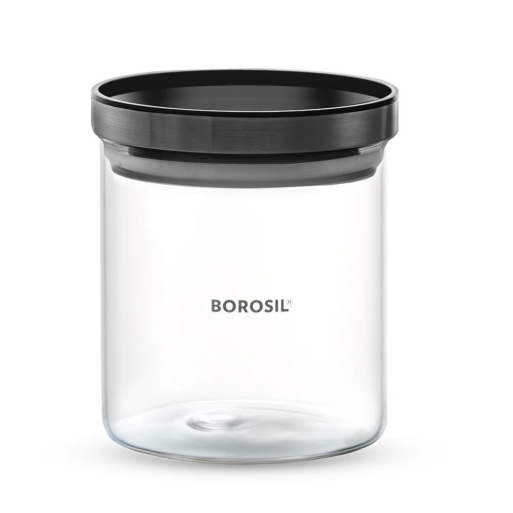 Stack and Store Classic Glass Jar with Black PP Lid - Image 2