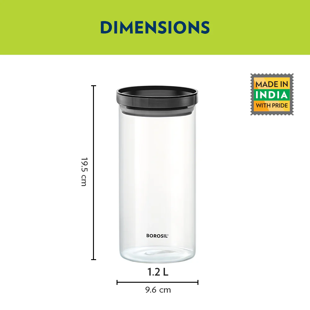 Stack n Store Classic Jar with Black PP Lid - Image 3