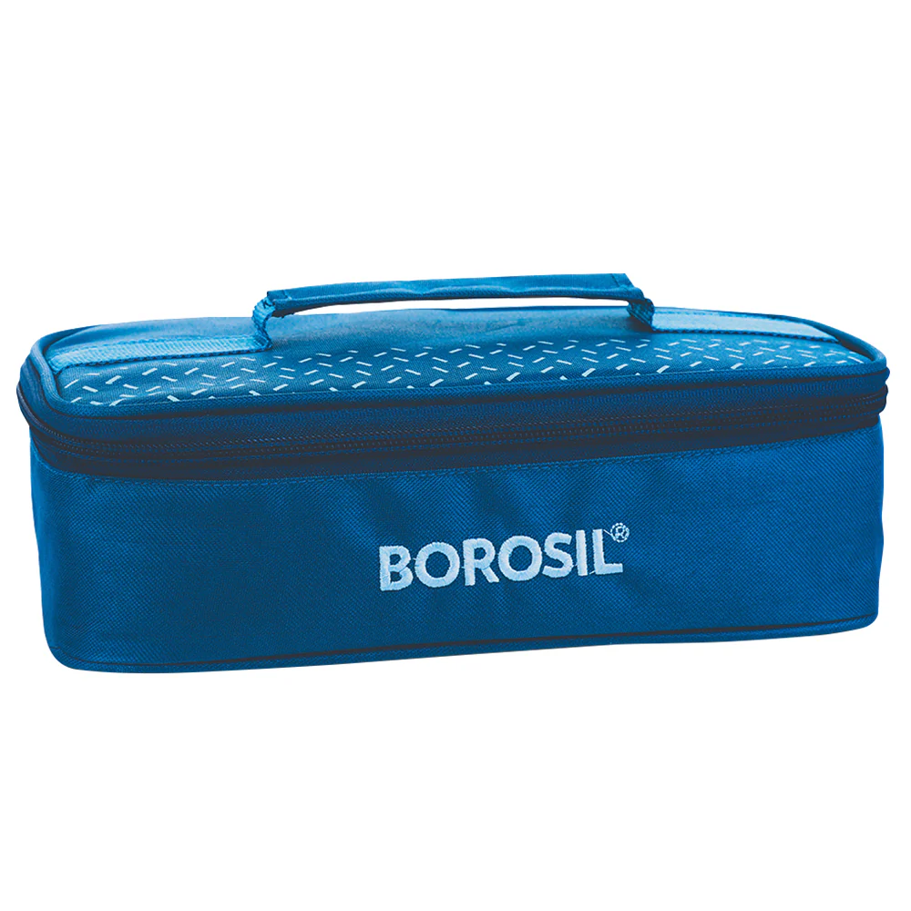 Borosil Teal Flat Lunch Bag, Square, For Set of 2, (320ml) (Only Bag) - Image 2