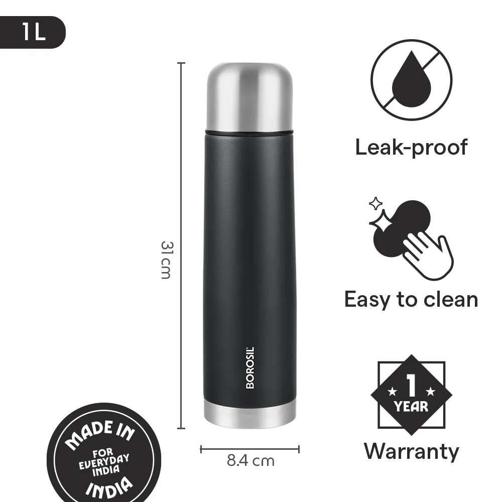 Thermo Double Wall Bottle, Matte Black - Image 10