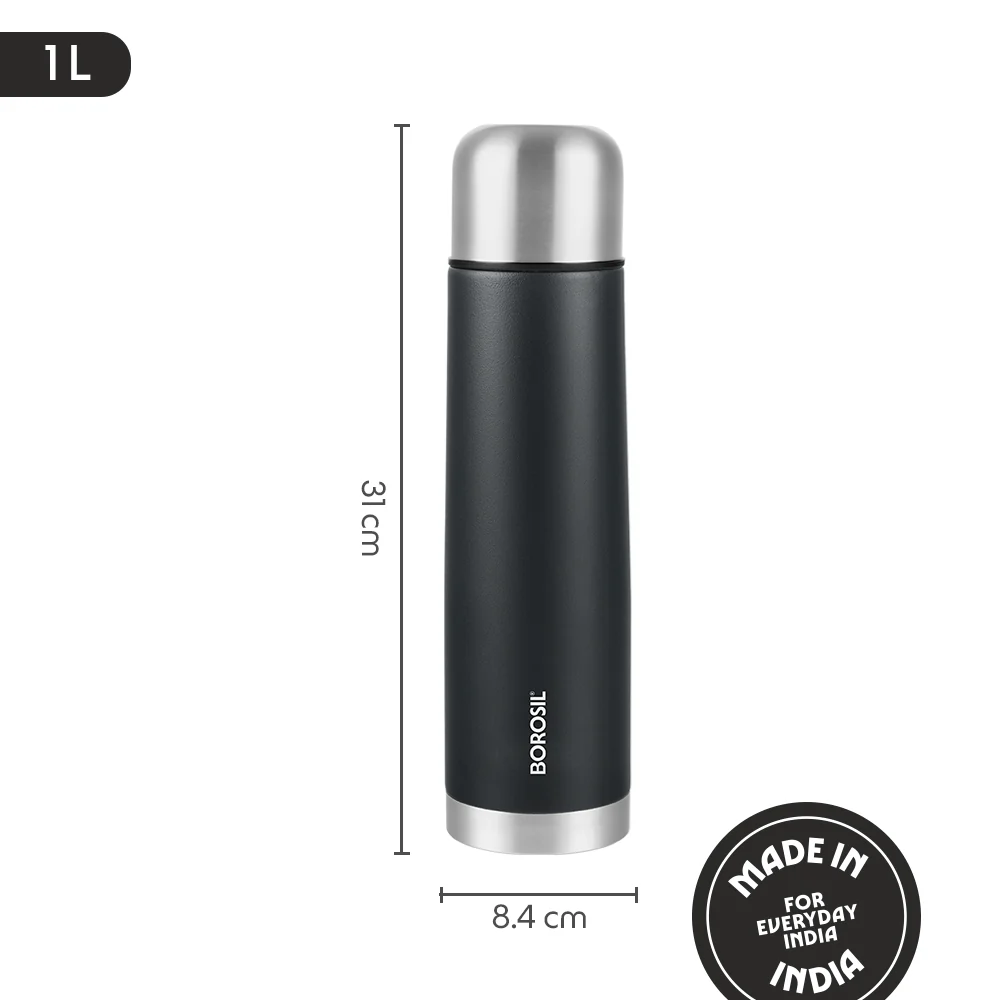 Thermo Double Wall Bottle, Matte Black - Image 3