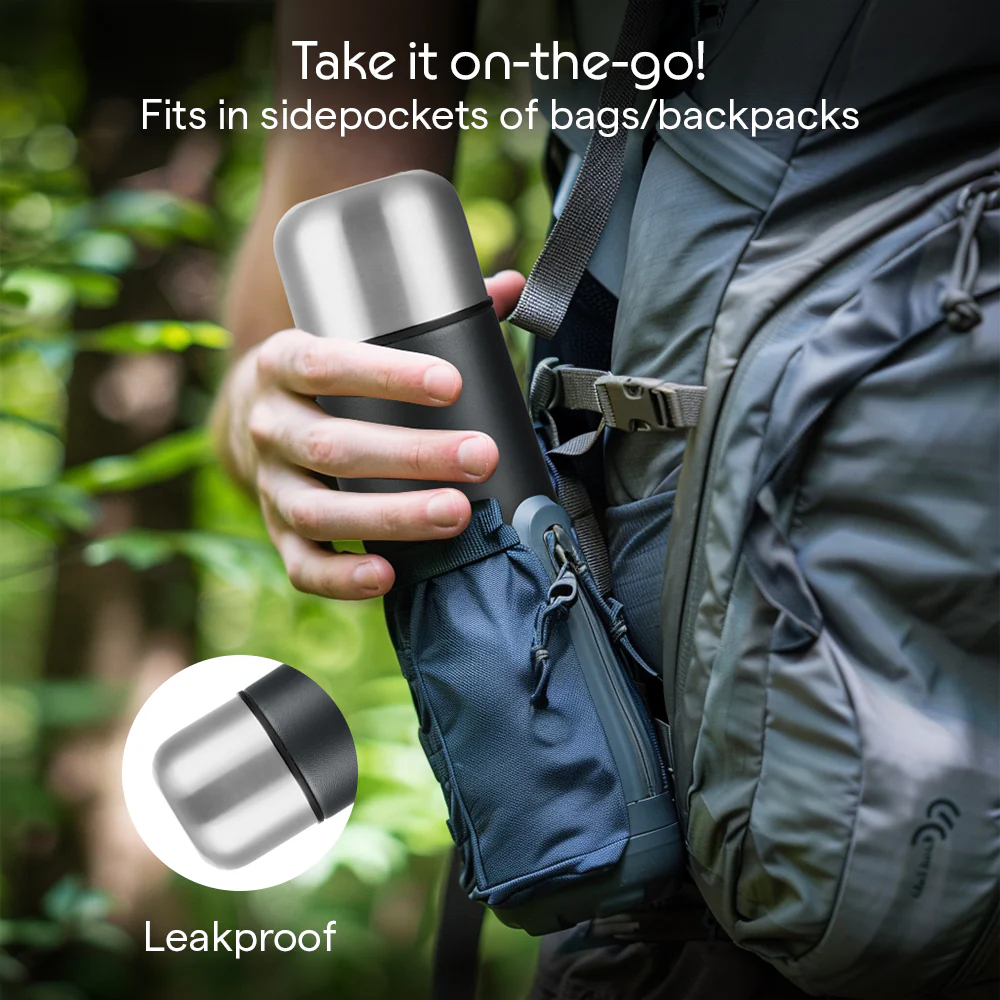 Thermo Double Wall Bottle, Matte Black - Image 6