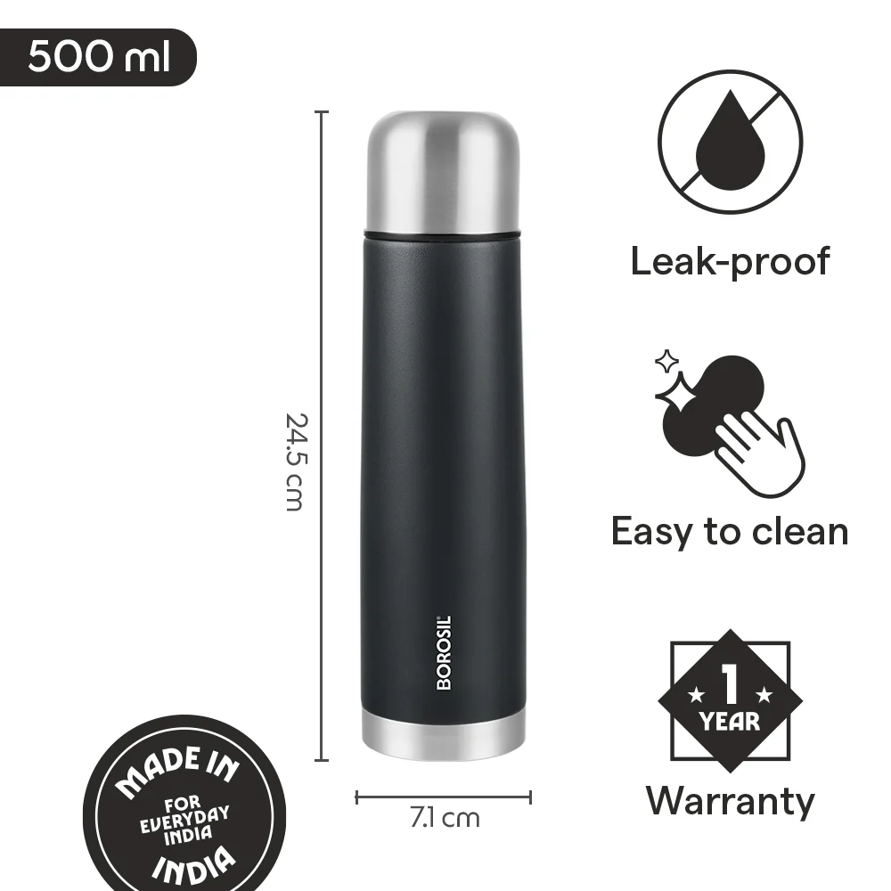 Thermo Double Wall Bottle, Matte Black - Image 10