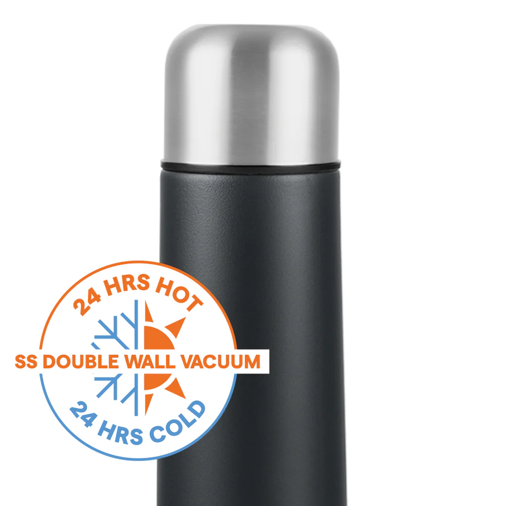 Thermo Double Wall Bottle, Matte Black - Image 2