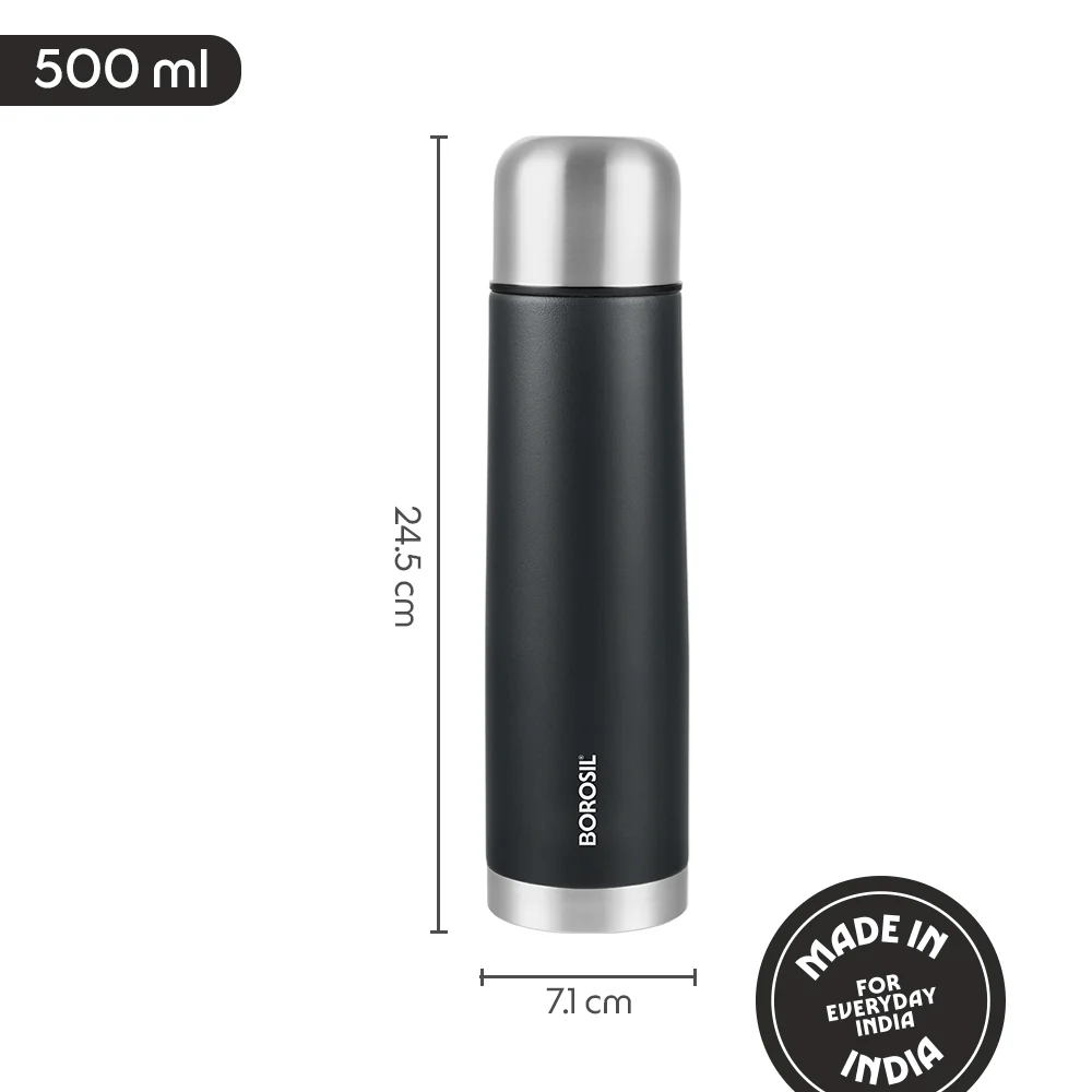 Thermo Double Wall Bottle, Matte Black - Image 3