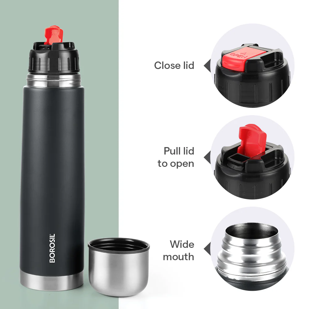 Thermo Double Wall Bottle, Matte Black - Image 7