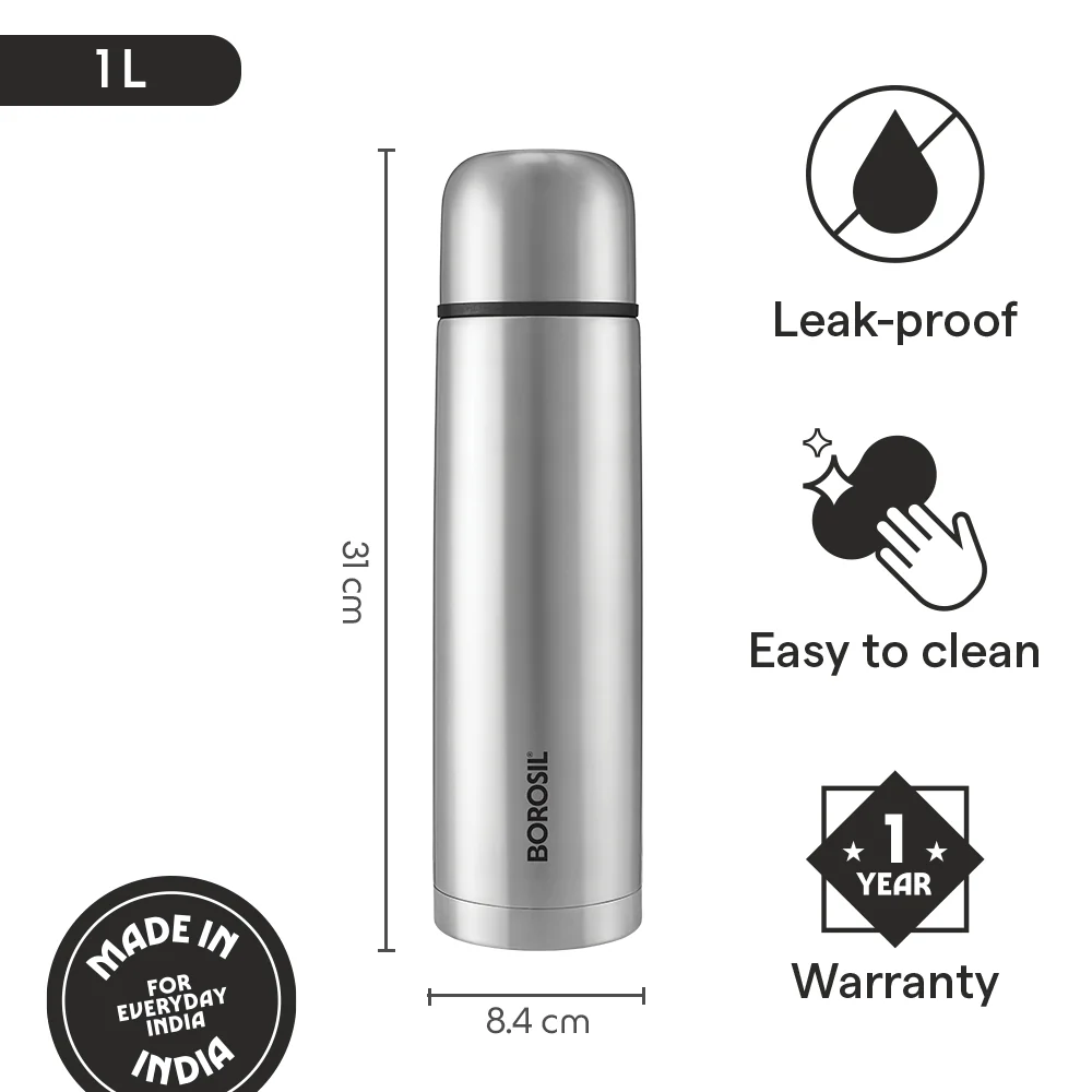 Thermo Flask Double Wall Bottle, Black - Image 10