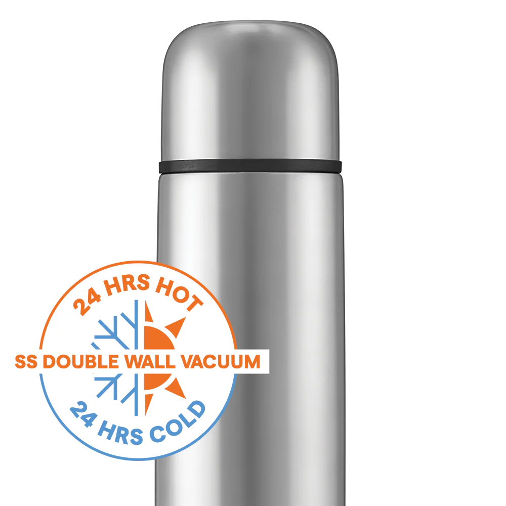 Thermo Flask Double Wall Bottle, Black - Image 2