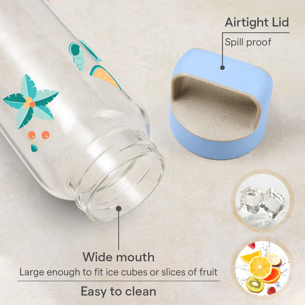 Tropica Wide Mouth Printed Glass Bottle - Image 4