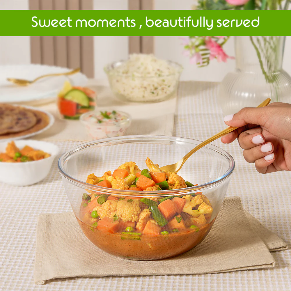 Borosil Tuff-Glass Everyday Mixing & Serving Bowl Set - Image 7