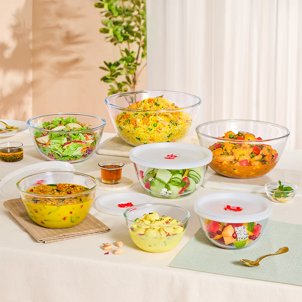 Borosil Tuff-Glass Everyday Mixing & Serving Bowl Set - Image 9