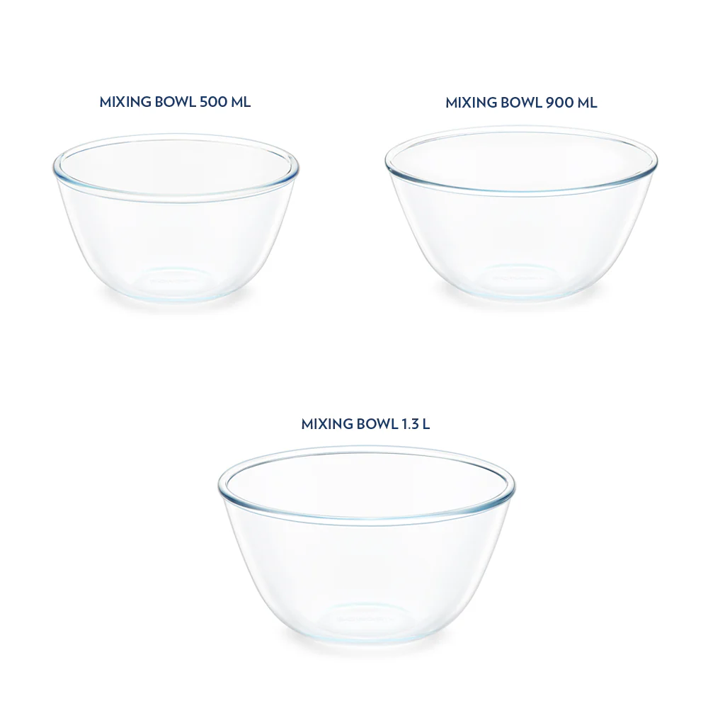 Borosil Tuff-Glass Everyday Mixing & Serving Bowl Set - Image 2