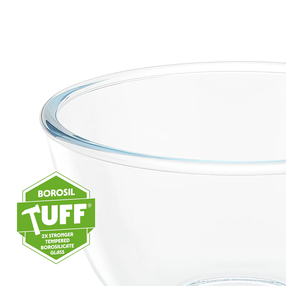 Borosil Tuff-Glass Mixing & Serving Bowl Set - Image 2