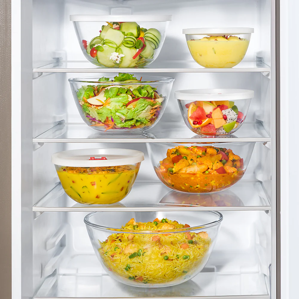 Borosil Tuff-Glass Mixing & Serving Bowl Set with Lid - Image 8