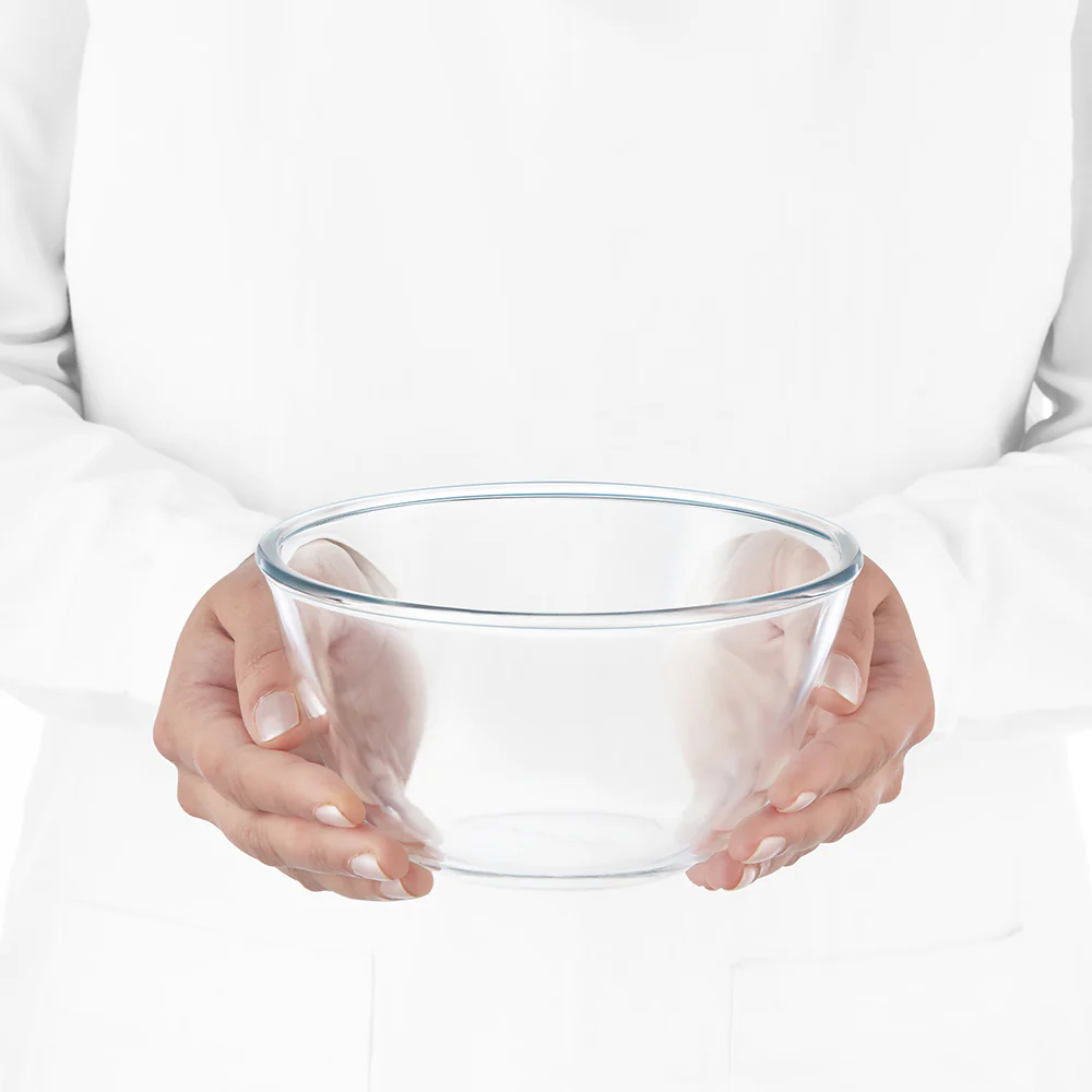 Borosil Tuff-Glass Mixing & Serving Bowl Set with Lid - Image 2