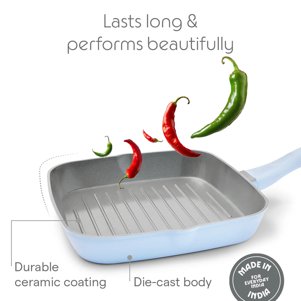 Vajra Ceramic Square Grill Pan - Image 5
