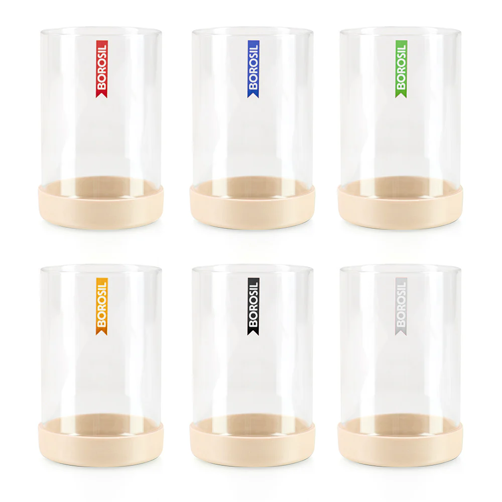 Borosil Vision Glass Set, Sand - Image 2