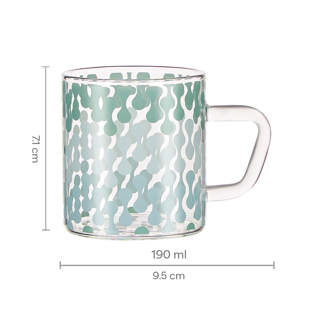 Borosil Vista Classic Glass Mug Set - Image 3