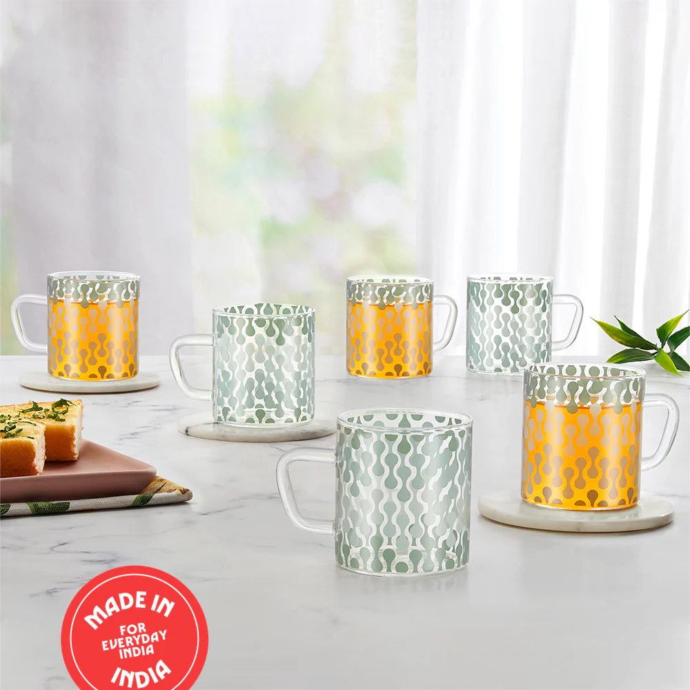 Borosil Vista Classic Glass Mug Set - Image 5