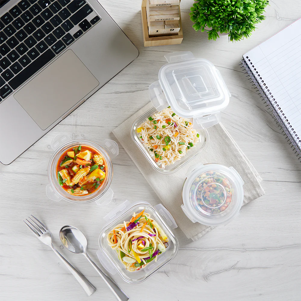 Zeal Daisy Universal Glass Lunch Box, Black - Image 5