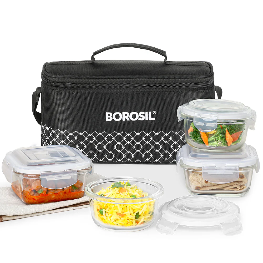 Zeal Universal Glass Lunch Box, Black - Image 2