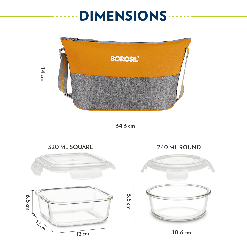 Zest Daisy Universal Glass Lunch Box - Image 3