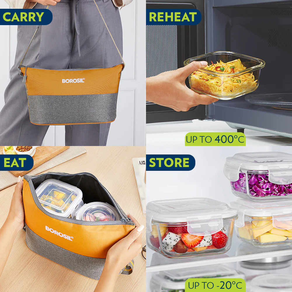 Zest Daisy Universal Glass Lunch Box - Image 8