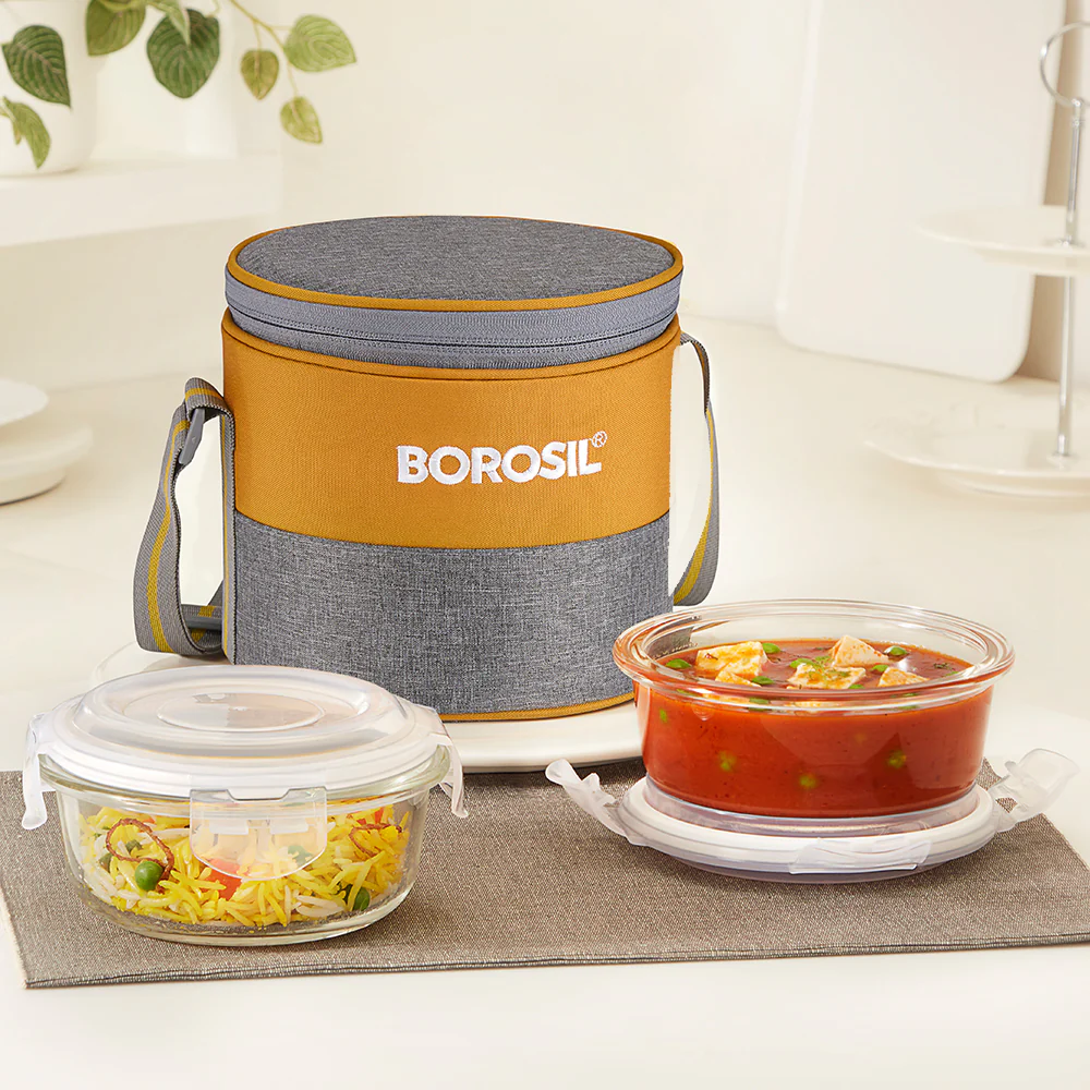 Zest Round Glass Lunch Box