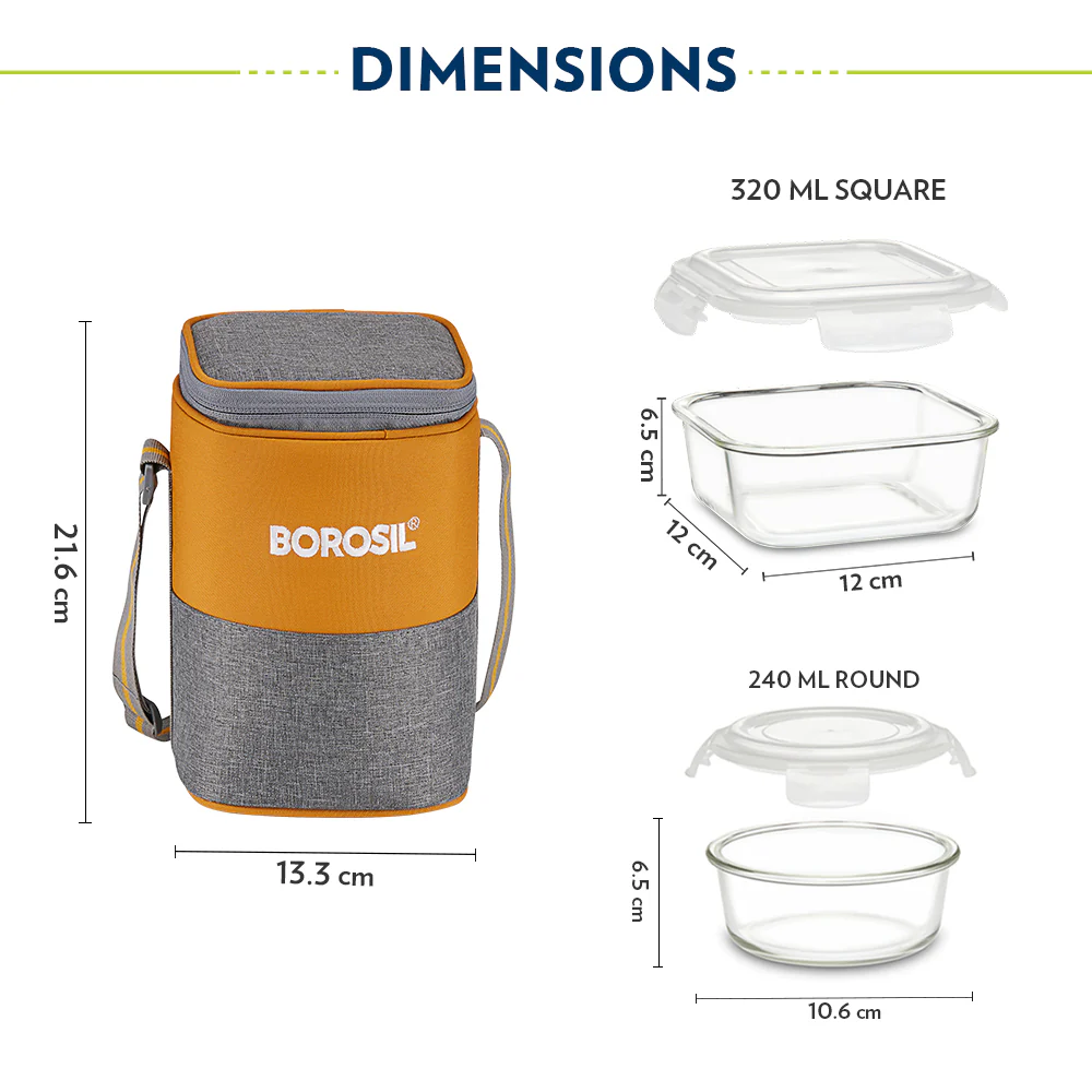 Zeal Round and Square Glass Lunch Box - Image 3