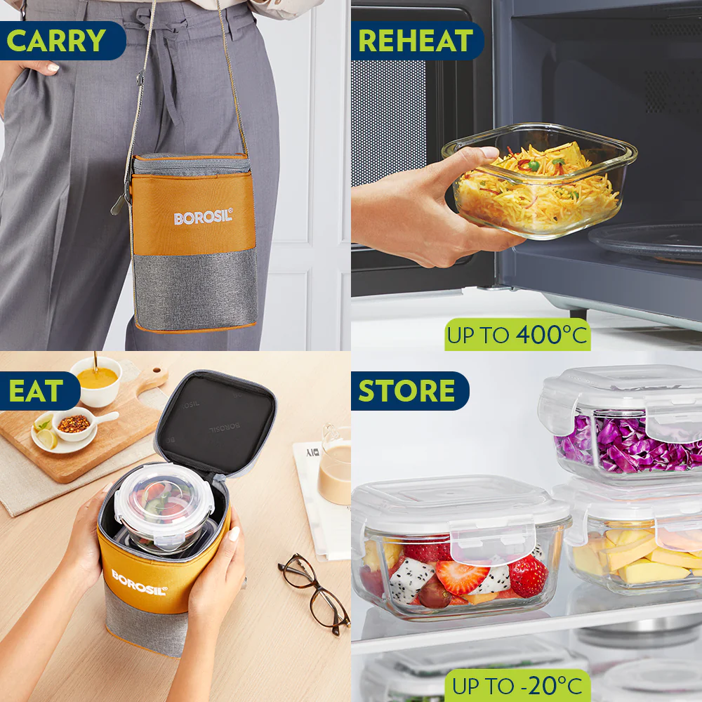 Zeal Round and Square Glass Lunch Box - Image 8