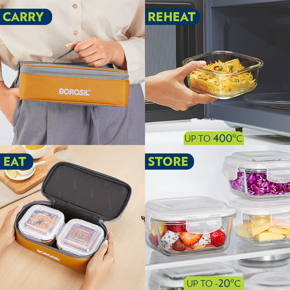 Zest Square Glass Lunch Box - Image 8